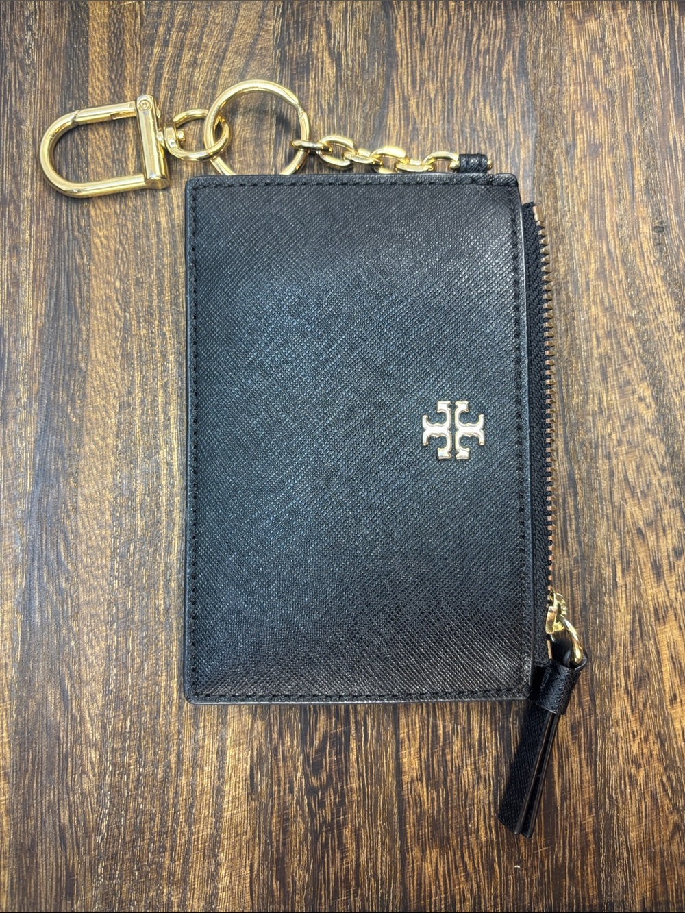 Tory Burch Black Saffiano Wallet with Gold Hardware - Picture 8 of 8
